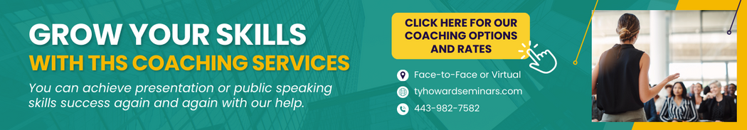 Ty Howard Seminars Public Speaking Skills Coaching Training in Baltimore Maryland